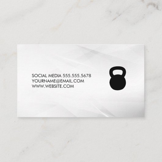 赤いフィットネスロゴ | ヘルス 名刺 (裏面)