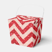 赤いフェイクグリッターテイクアウト特典ボックス フェイバーボックス (正面サイド)