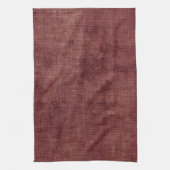 赤いフェイクリネン キッチンタオル (縦)