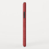 赤いフェイクレザーテクスチャ Case-Mate iPhoneケース (裏面/右)