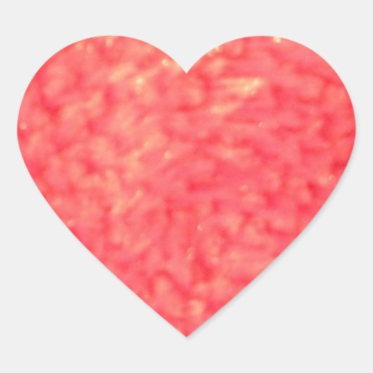 赤いフェイク毛皮 ハートシール (正面)