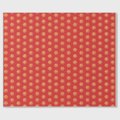 赤いフェイク金ゴールド ラッピングペーパー (フラット)