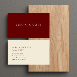 赤いフェミニンクミニマルリーシンプル 名刺