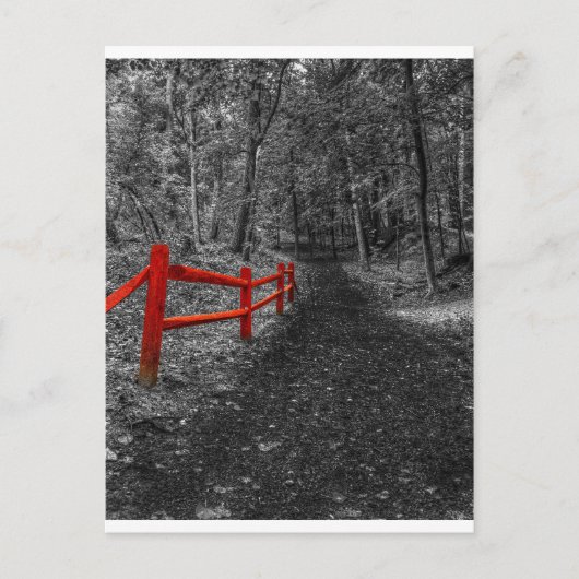 赤いフェンス ポストカード (正面)