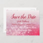 赤いフェードバブル日付ポストカードの保存 ポストカード (正面/裏面)