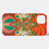 赤いフクロウのフラクタル抽象芸術 Case-Mate iPhoneケース (裏面 (横))
