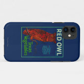 赤いフクロウの野菜ラベル Case-Mate iPhoneケース (裏面(横))