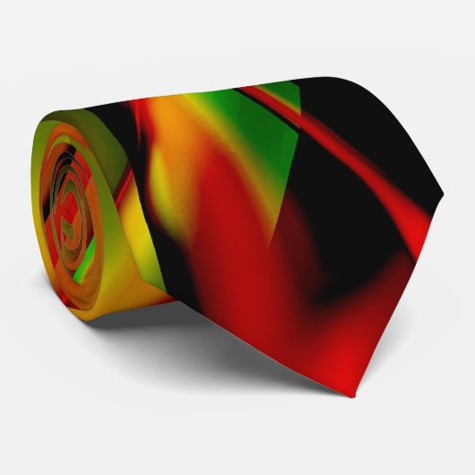 赤いフラクタルアート素晴らしを持つファンタジア ネクタイ (ロール)