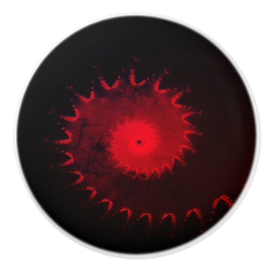 赤いフラクタルセラミックノブ セラミックノブ (正面)