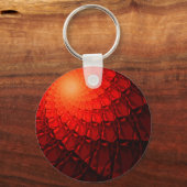 赤いフラクタルパターン キーホルダー (正面)