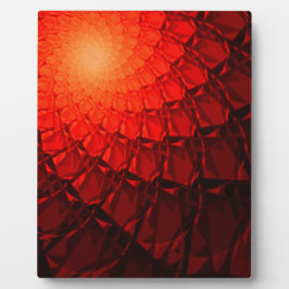 赤いフラクタルパターン フォトプラーク