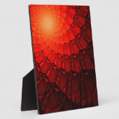 赤いフラクタルパターン フォトプラーク (側面)