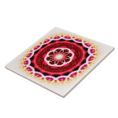 赤いフラクタルモザイクパターン タイル (側面)