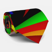 赤いフラクタル素晴らしアートのロープ ネクタイ (ロール)