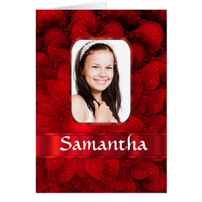 赤いフラクタル縁ど写真 (正面)