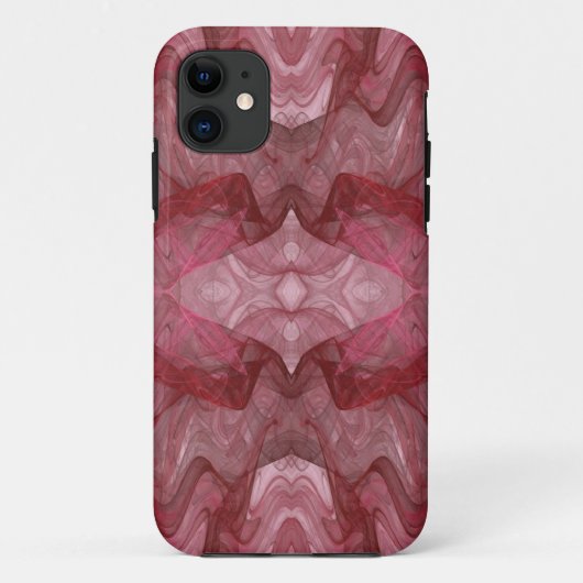 赤いフラクタルiPhone 5ケースメイトがほとんど存在しない Case-Mate iPhoneケース (裏面)
