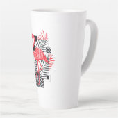 赤いフラミンゴをイメージしたカップ カフェラテマグ (右アングル)