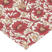 赤いフランスのファームハウスシック動揺して: Splendor ロングテーブルランナー (コーナー)