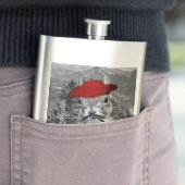 赤いフランスのベレーの画家 フラスク (インサイチュ)