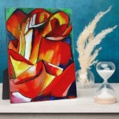 赤いフランス自由なローズウォーターカラーアート フォトプラーク (側面)