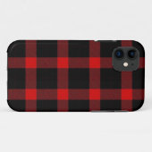赤いフランネルiPhoneケース Case-Mate iPhoneケース (裏面(横))