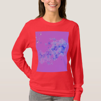 赤いフルレングススリーブ Tシャツ