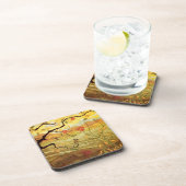 赤いフルーツが付いているりんごの木 コースター (右側)