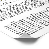 赤いフローラのクレスト8台結婚の座席表 ポスター (角)