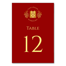 赤いフローラのロ中国のゴの二重の幸福 テーブルナンバー