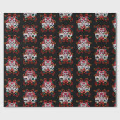 赤いフローラの死んだ砂糖のスカルの3日 ラッピングペーパー (フラット)
