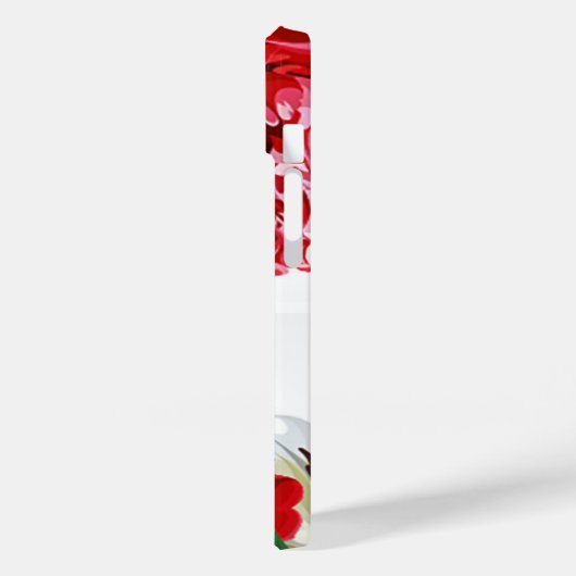 赤いフローラの水色の花をパーソナライエレガントズ Case-Mate iPhoneケース (裏面 / 左)