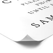 赤いフローラの紋章結婚が抜けた式のサイン ポスター (角)