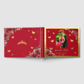 赤いフローラの花金ゴールドキンチェニェラQuince写真 ゲストブック (全面)