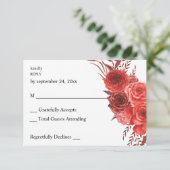 赤いフローラの食事RSVP 2 出欠カード (スタンド正面)