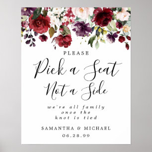 赤いフローラはサイドサインではなくシートを結婚選ぶ ポスター