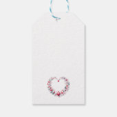 赤いフローラエレガントハートありがとう赤ちゃんシャワー ギフトタグ (裏面)