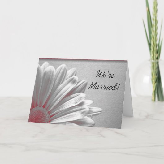 赤いフローラハイライト結婚発表 案内状 (正面)