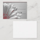 赤いフローラハイラ結婚イトの座席表 プレイスカード (正面/裏面)