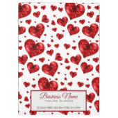 赤いフローラハート クリップボード (裏面)