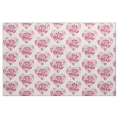 赤いフローラハート ファブリック (ファットクウォーター)