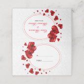 赤いフローラハート プレイスカード (外部開封)