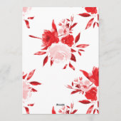 赤いフローラバラクリスマスホリデーNoフォトカード シーズンカード (裏面)