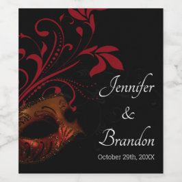 赤いフローラマスク ワインラベル