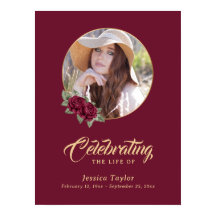 赤いフローラ写真追悼歓迎サイン