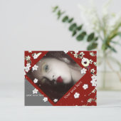 赤いフローラ写真 ポストカード (スタンド正面)