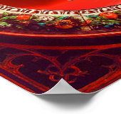 赤いフローラ冠を持つフィレンツェのルネッサンス天使 ポスター (角)