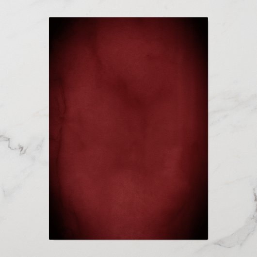 赤いフローラ王室の金ゴールドスワールバタフライキンセアニェラ 箔招待状 (裏面)