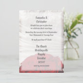 赤いフローラ結婚の花束の写真招待 招待状 (スタンド正面)