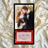 赤いフローラ結婚式の日付の発表を保存 セーブザデート