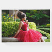 赤いフローラ金ゴールド蝶フォトキンセニェラ ゲストブック (裏面)